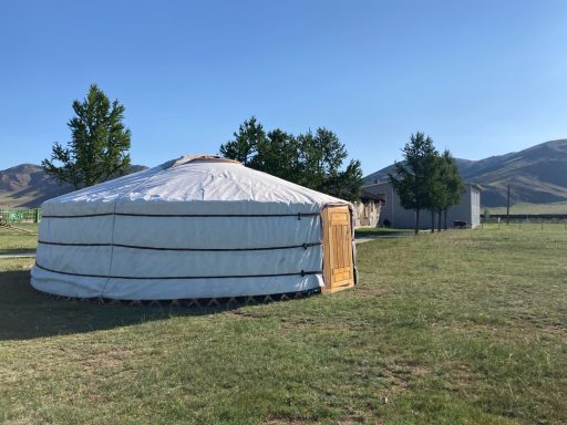 Eine Jurte Terkhiin Tsagaan See Jurte am Terkhiin Tsagaan See
